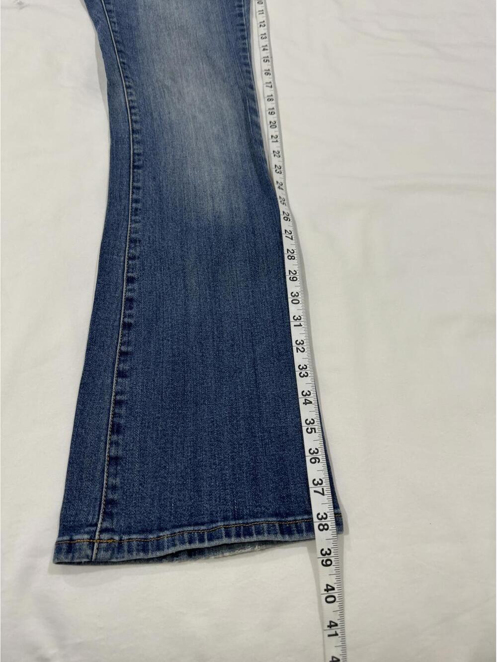 {SOLD} Vintage Wet Seal Y2K Low Rise Flared Bootcut Jeans Size 7 Medium Denim - Picture 8 of 9